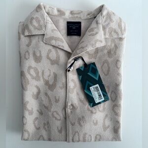 Steel & Jelly Men's Light Tan Leopard Print Shirt Jacket